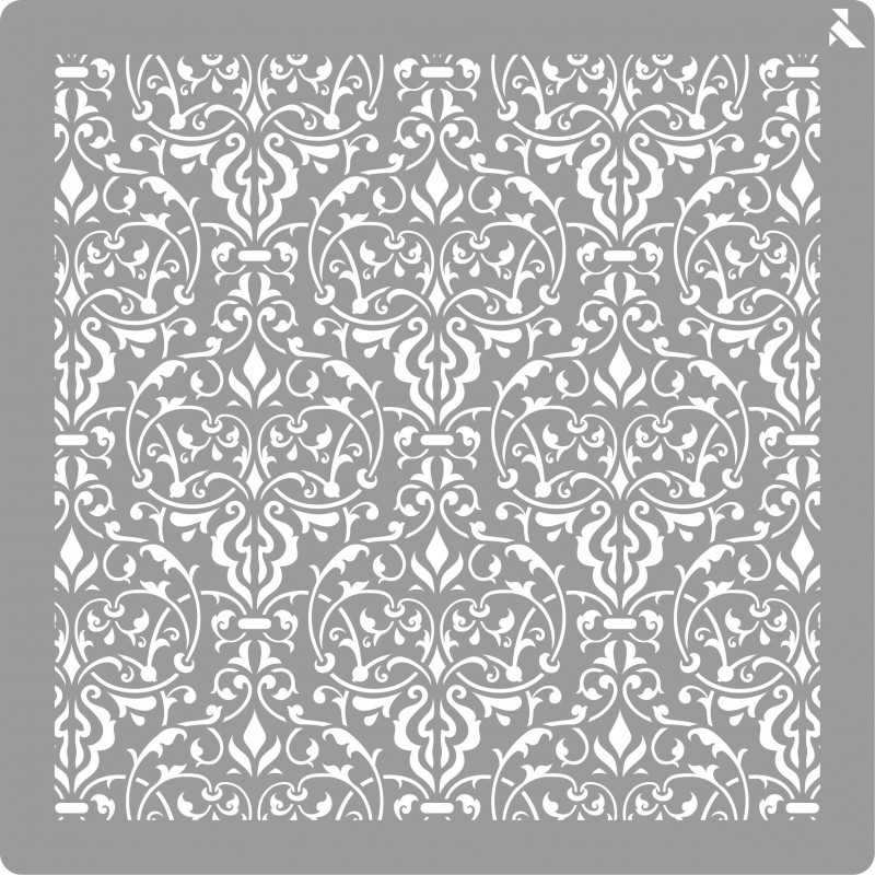 Stencil Per Pajarita - Motivo Damasco, Riutilizzabile, Per Decorare Tessuti E Mobili Con Facilità - Foto 9